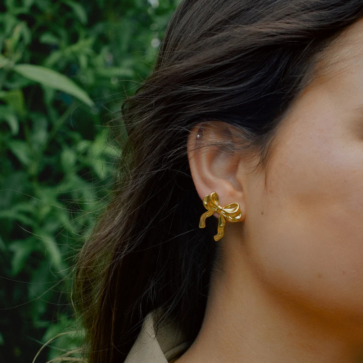 Levoire | Boucles D'Oreilles En Ruban Doré