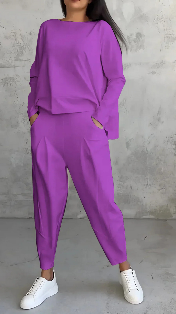 Levoire | Ensemble Minimaliste Printemps Femmes Deux Pièces Lilas