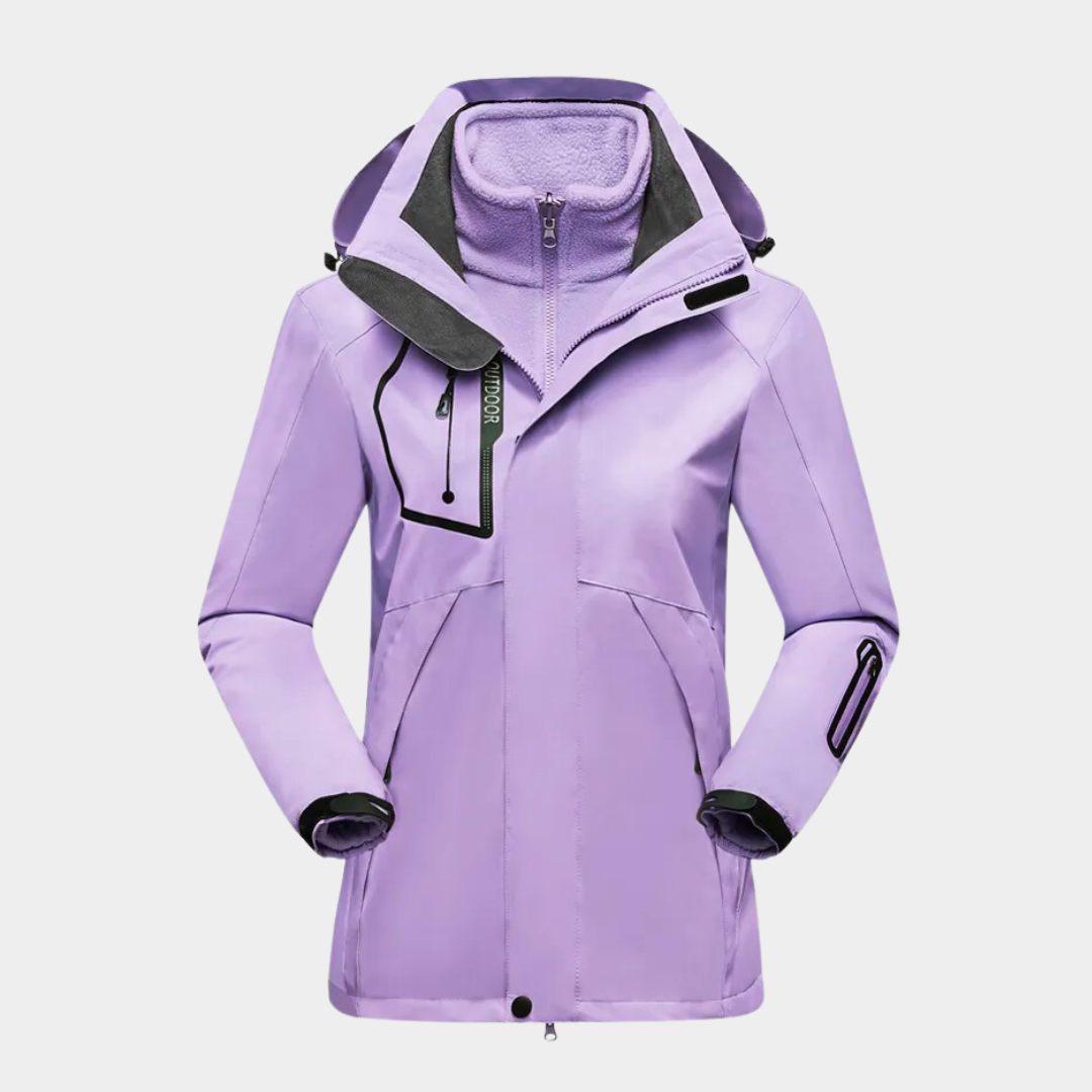 Levoire | Long Jacket FR Women Water Repellent Pourpre