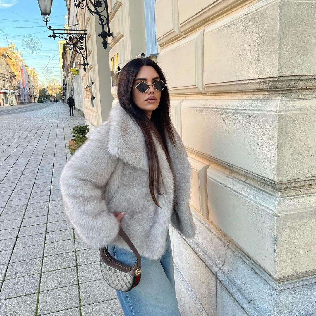 Levoire | Veste Luxueuse Courte Fourrure Pour Femmes En Fourrure Synthétique Douce