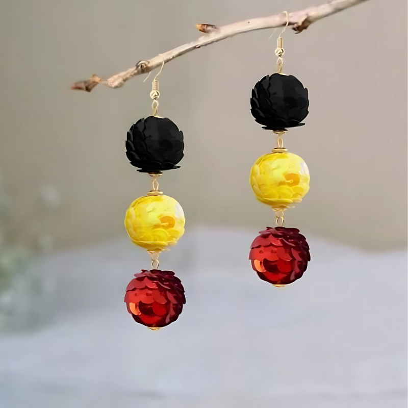 Levoire | Clover Boucles D'Oreilles Tiput Élégantes Multicolore 11 cm