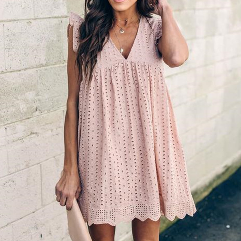 Levoire | robe - Luxe dentelle Rouge Rose