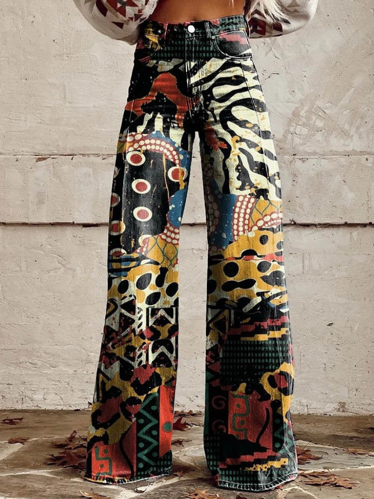 Levoire | Pantalon Flare Look Rétro Femme Noir