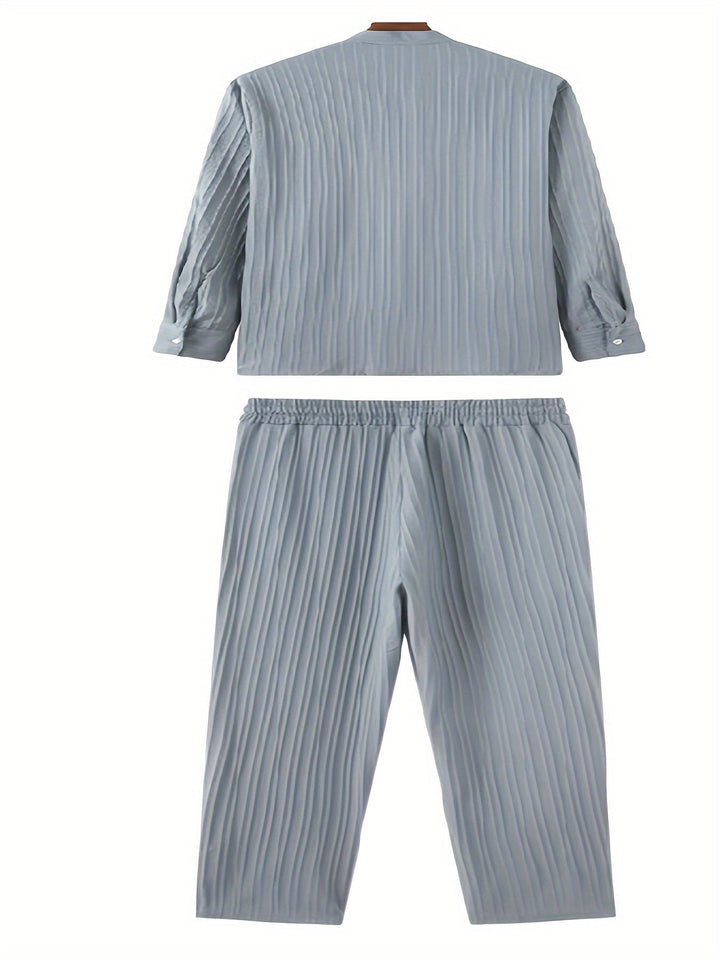 Levoire | T-Shirt À Manches Longues Unicolore Et Pantalons De Survêtement