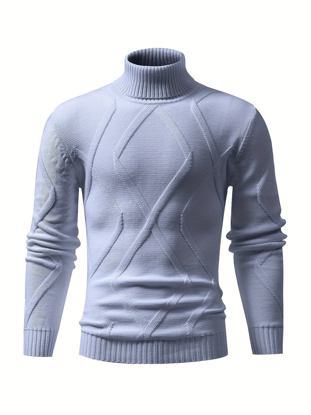 Levoire | Pull À Col Roulé En Tricot Avec Coupe Moderne Gris