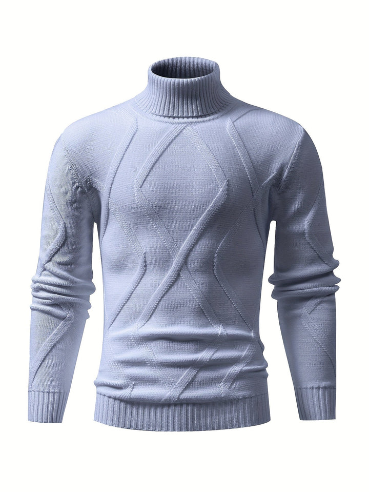 Levoire | Pull À Col Roulé En Tricot Avec Coupe Moderne Gris