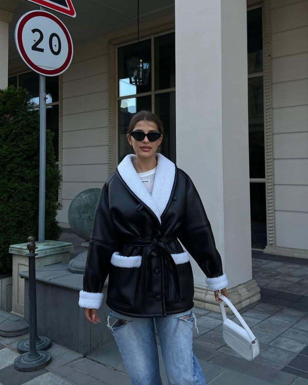 Levoire | Veste En Cuir À Manches Longues Pour Femmes Noir