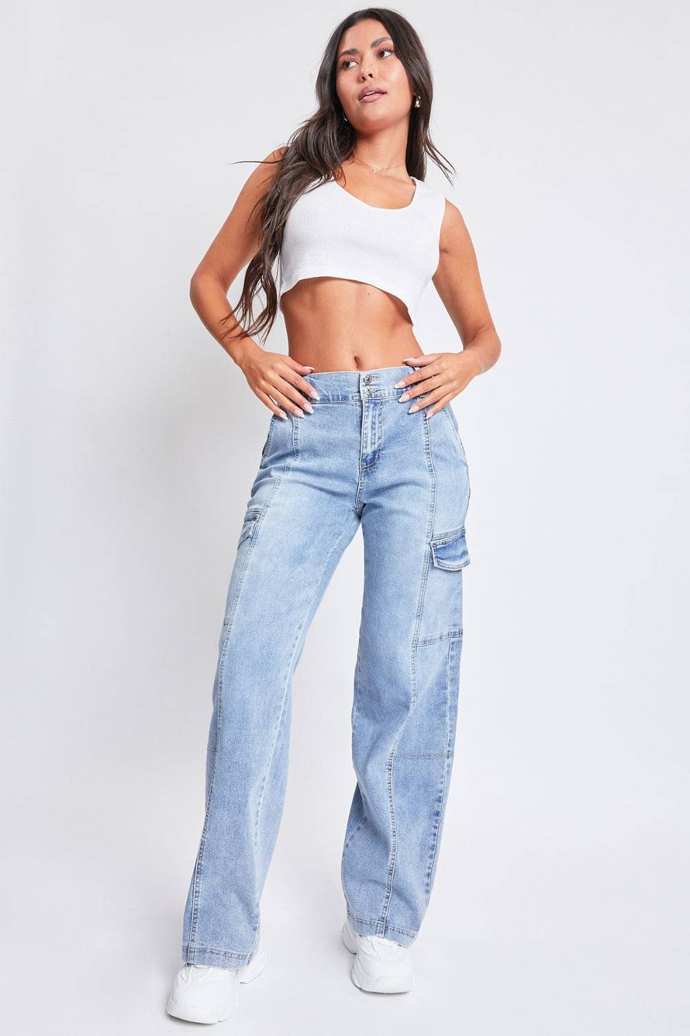 Levoire | Pantalons Cargo Droits Taille Haute