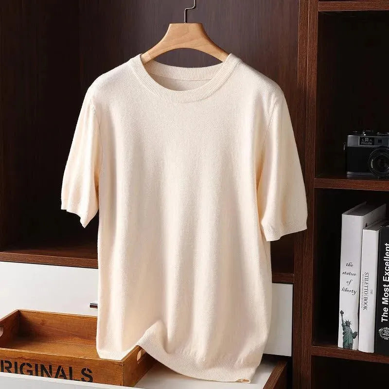 Levoire | T-shirt d'été léger pour hommes à manches courtes Beige