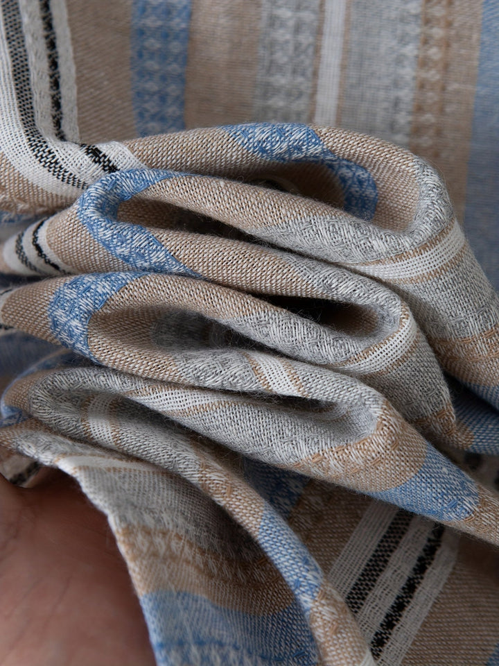 Levoire | Chemise En Coton Lin Rayée Pour Hommes Pour Un Look Décontracté