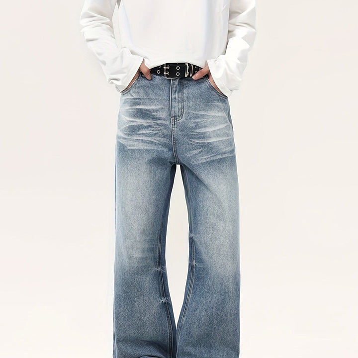 Levoire | Zone De Taille Haute Jean Une Alternative À La Coupe Décontractée Jambes Droites, Non Assorti