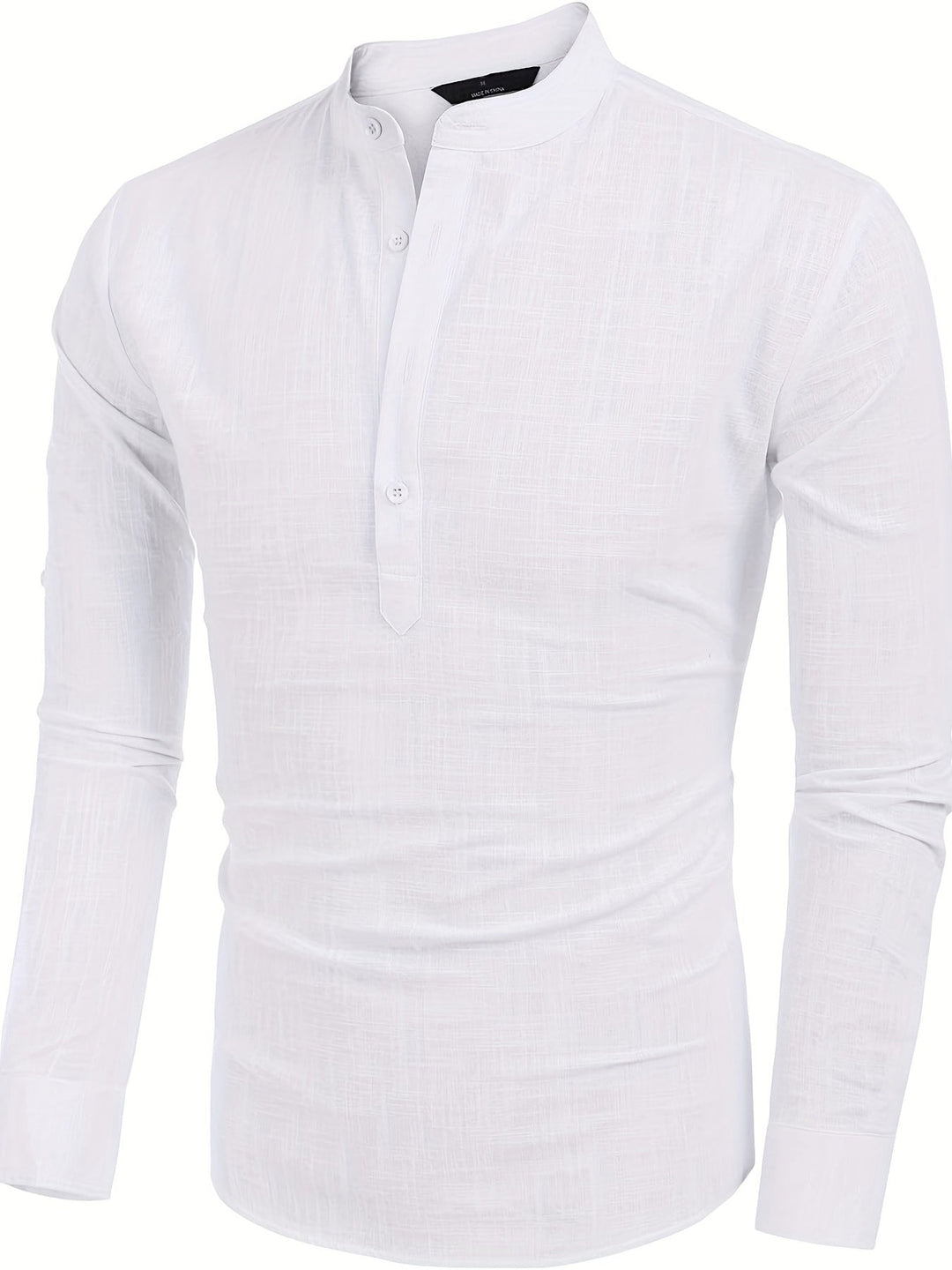 Levoire | Retro Pellavasekoite Henley-Shirt À Manches Longues