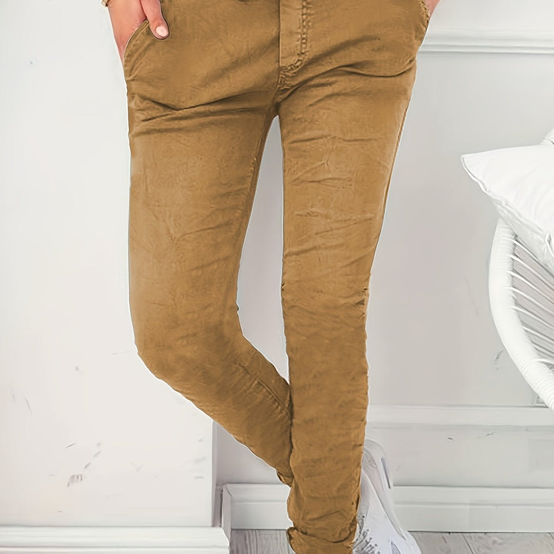 Levoire | Pantalon Uni De Couleur Avec Cordon