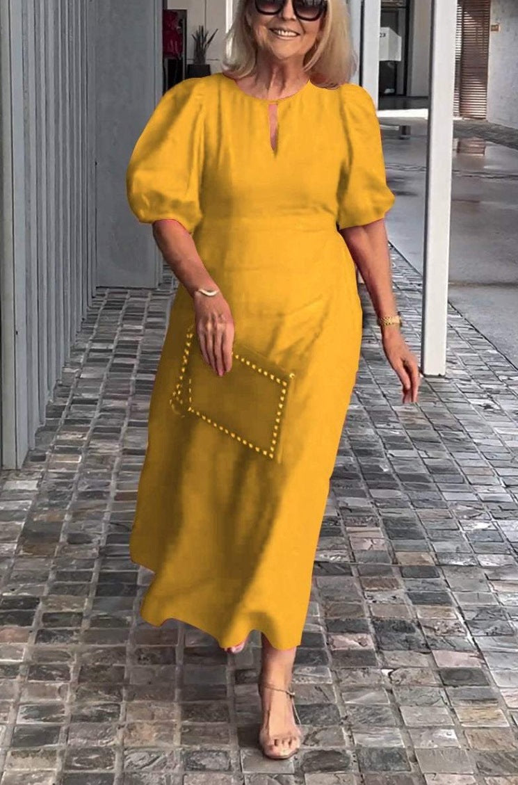 Levoire | Robe Bohème Longue Et Fluide Jaune citron