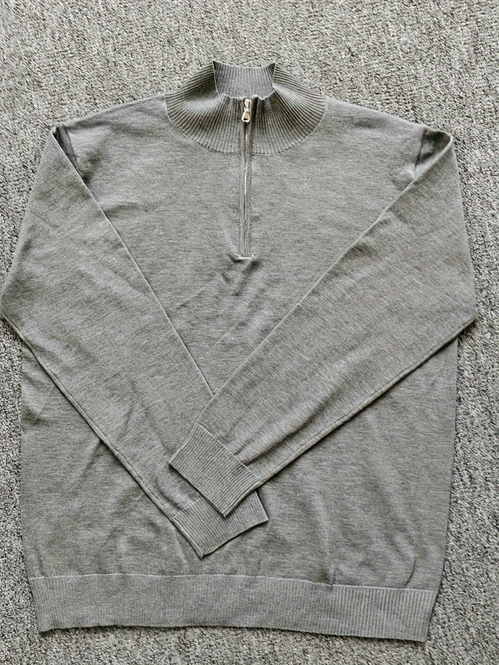 Levoire | Pull À Col Montant En Laine Pour Homme Avec Stretch Élevé Et Fermeture Éclair