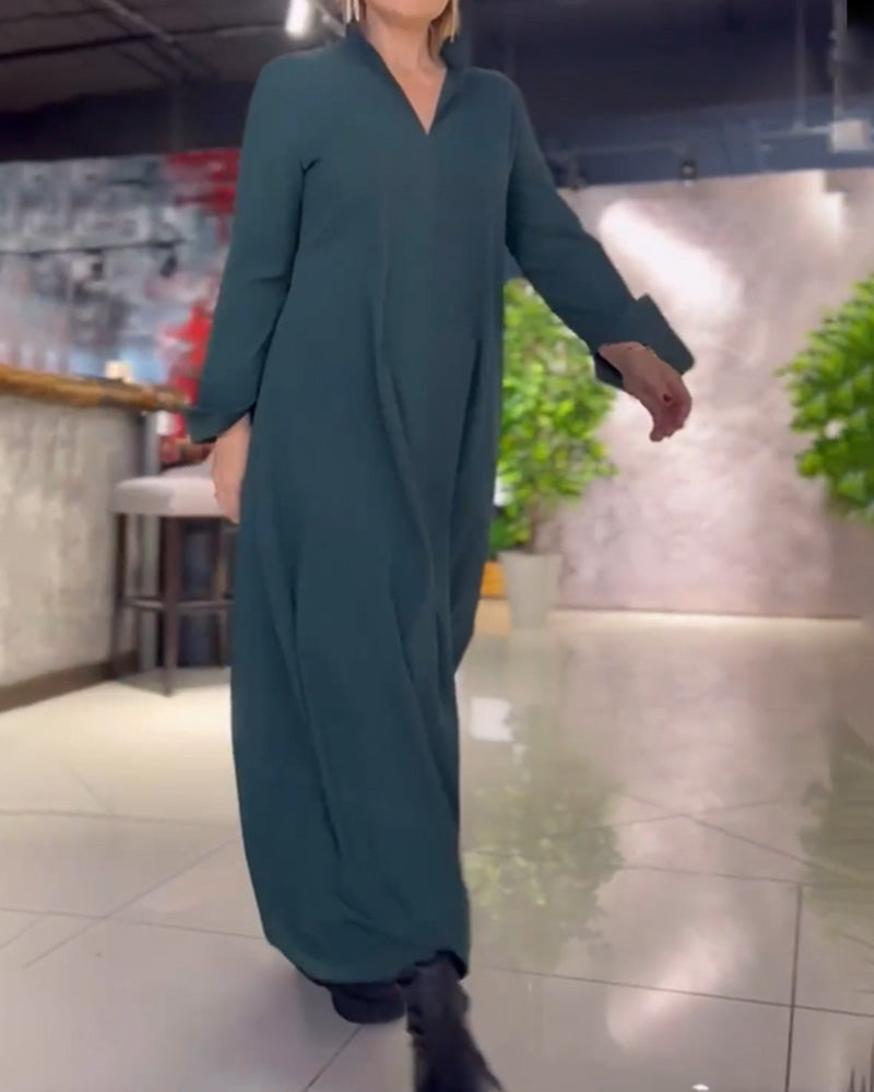 Levoire | Divers Robe Longue Avec Col Et Fente Vert