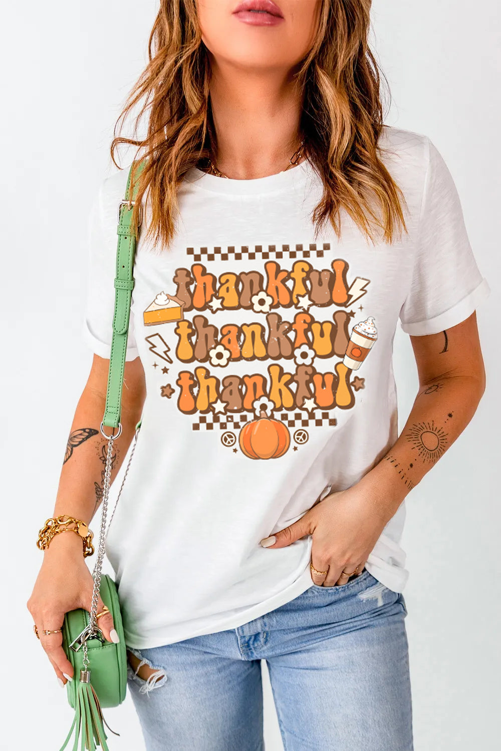 Levoire | DANKBAR T-shirt col rond avec manches courtes Blanc