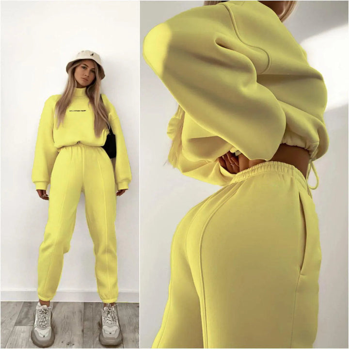 Levoire | Deux pièces t-shirt imprimé parfait pour femmes Jaune