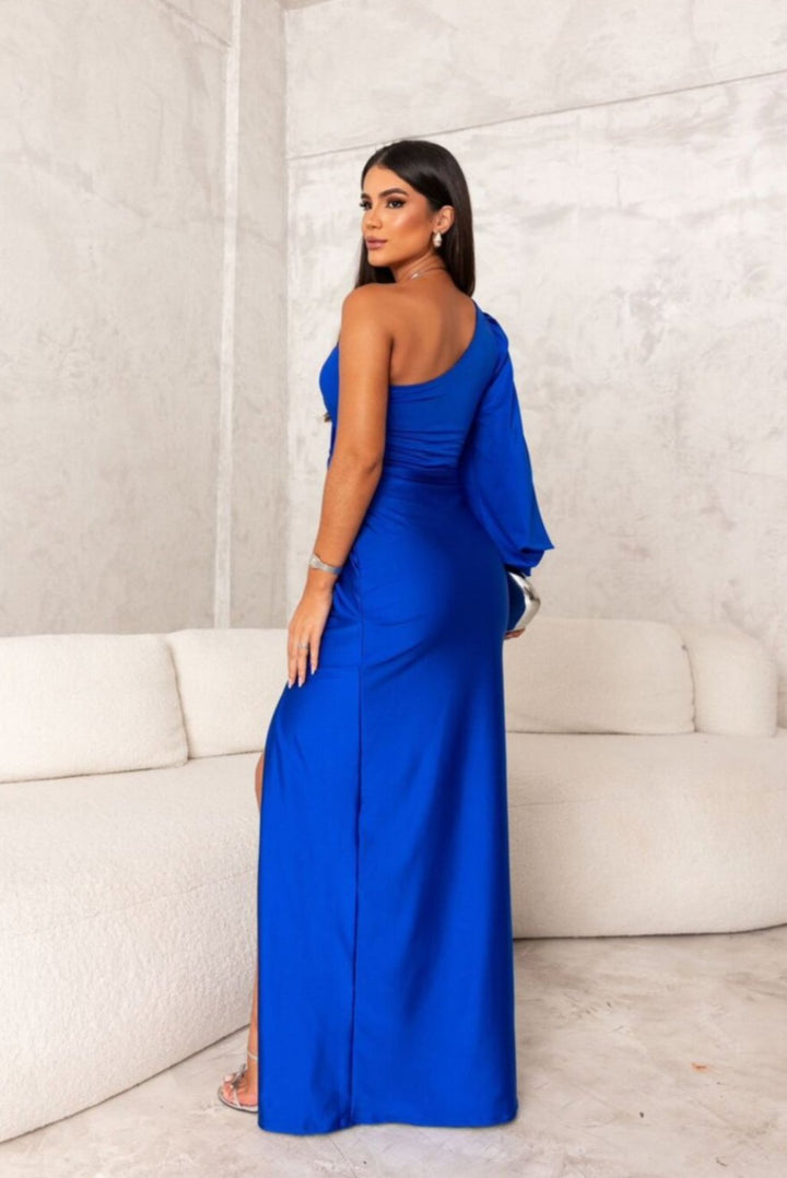 Levoire | Robe En Satin Avec Design Asymétrique À Une Épaule