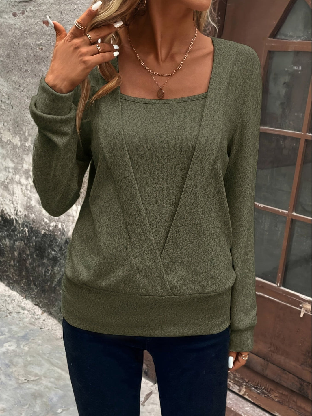 Levoire | Chemise À Motifs Avec Encolure Carrée Et Fente