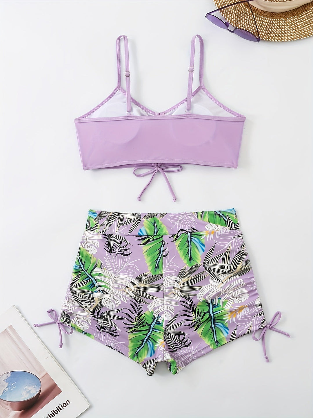 Levoire | Ensemble De Bikini Taille Haute Avec Motif Tropical Pour Femmes