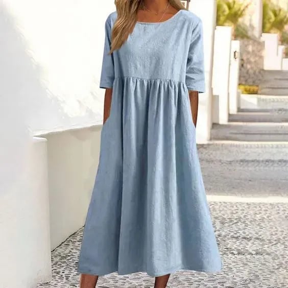 Levoire | Robe D'Été Respirante Bleu marine