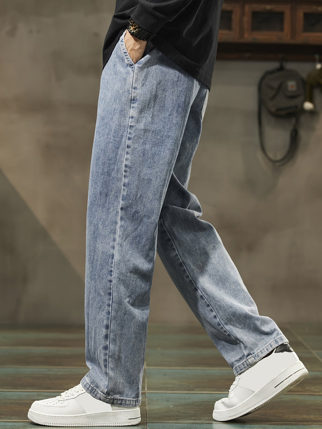 Levoire | Printemps/Automne, Pantalons Droits En Jean Décontractés Pour Hommes