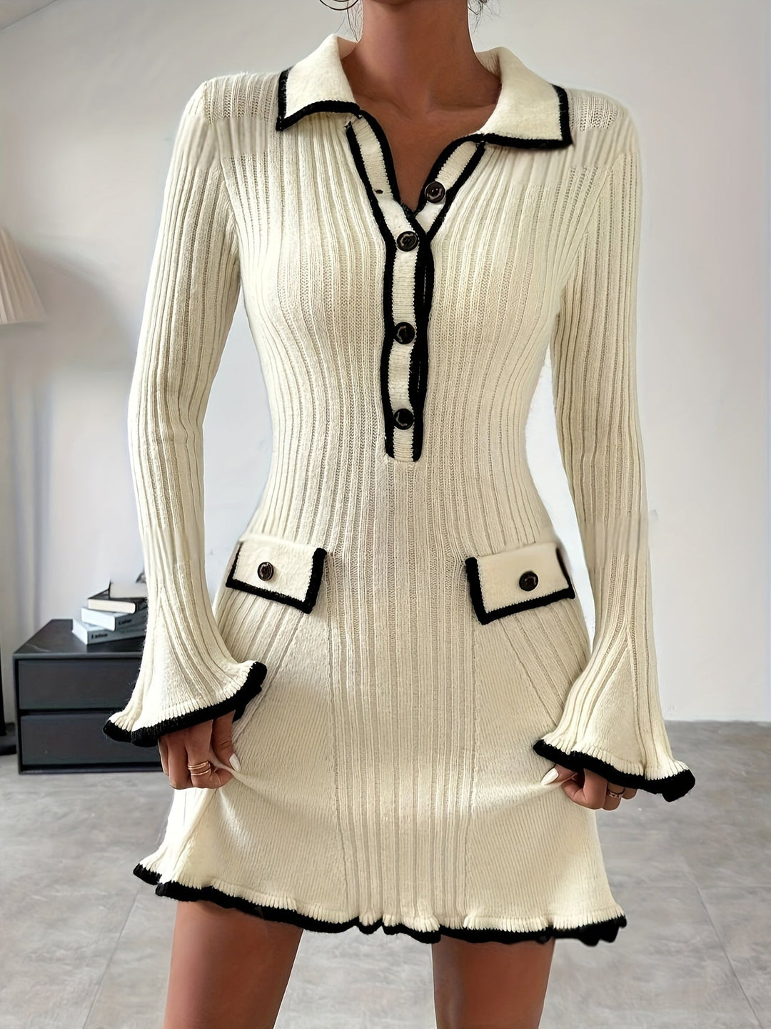 Levoire | Robe En Tricot Avec Volants