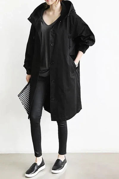 Levoire | Veste de pluie fine et élégante Noir