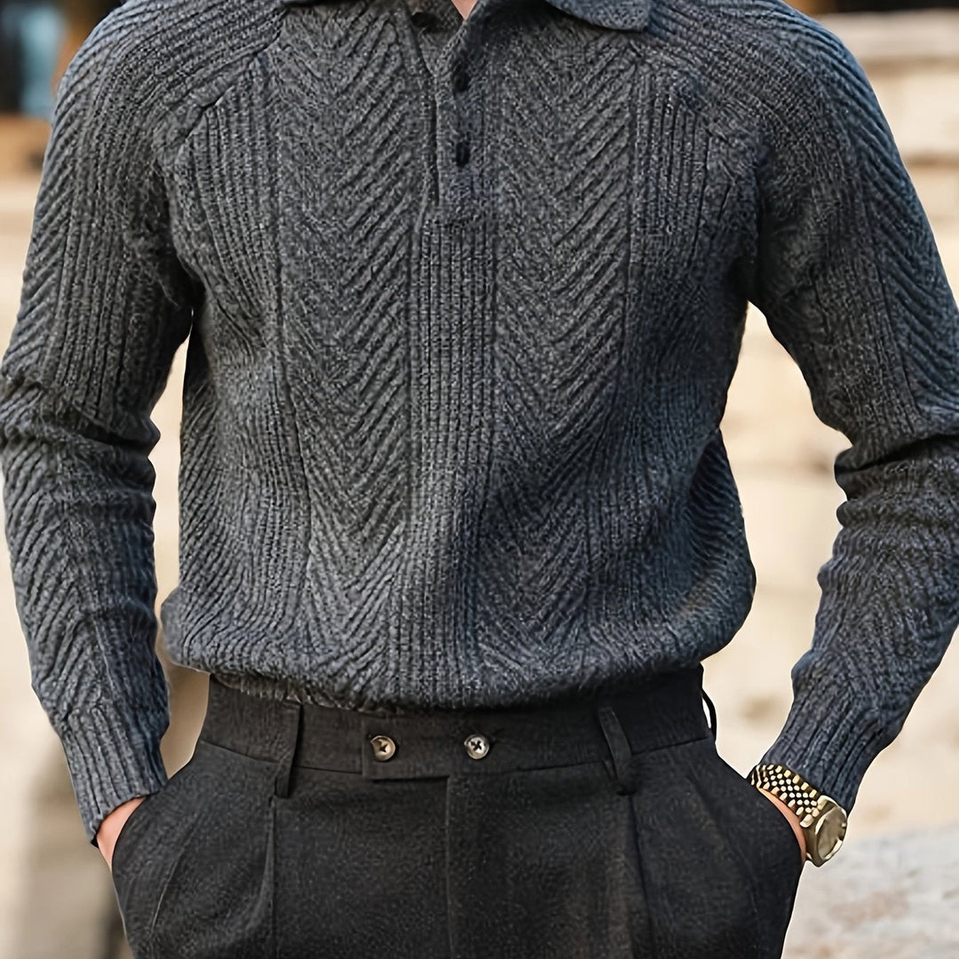 Levoire | Pullover De Golf Tricoté Rétro