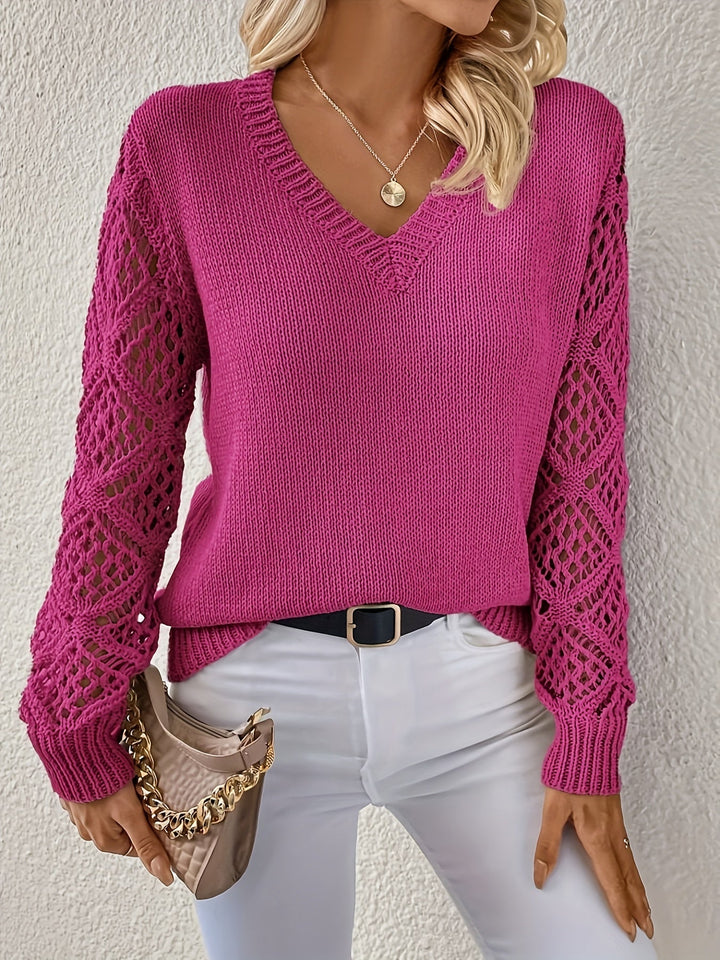 Levoire | Gilet Tricot Chic Rosa Rouge