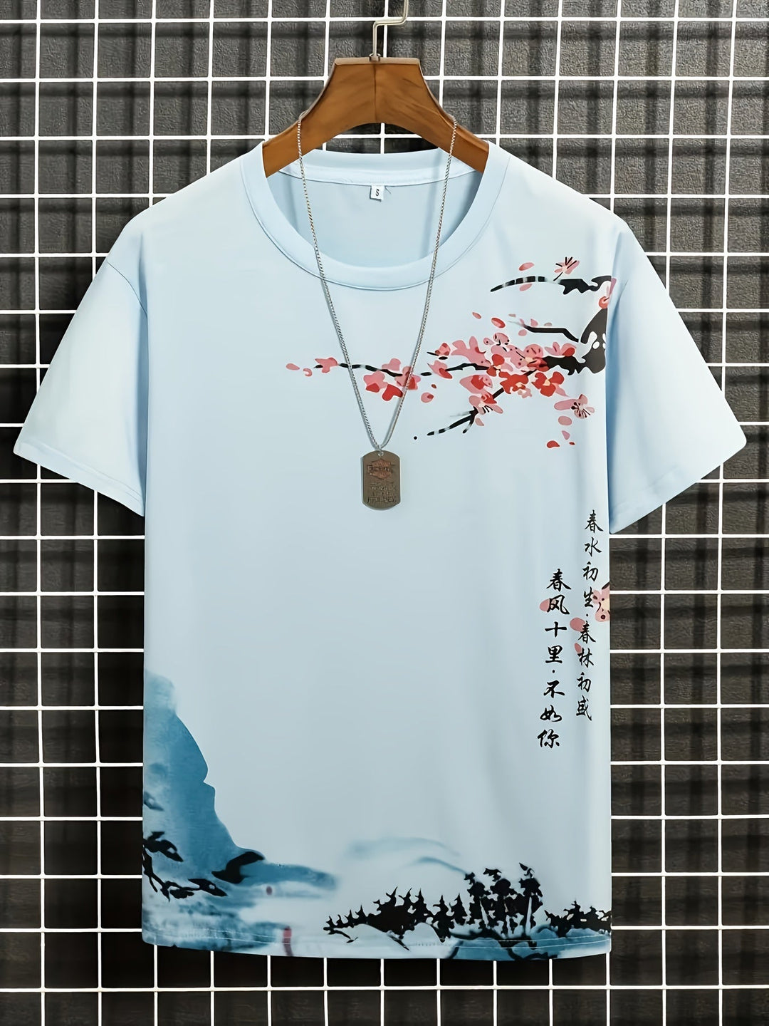 Levoire | T-Shirt À Motif Floral Bleu ciel