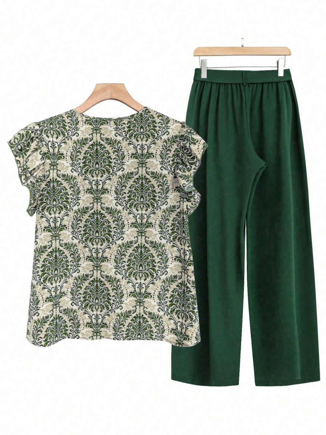 Levoire | Cap Ruffle Top Et Pantalon Set