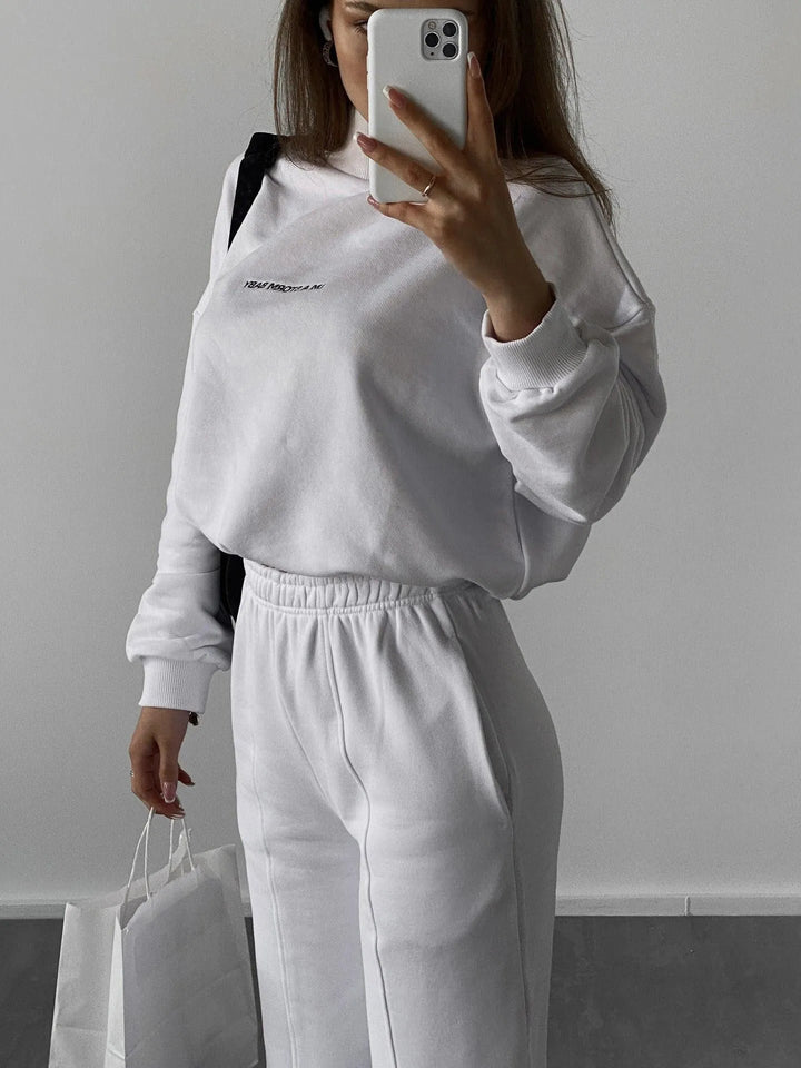 Levoire | Deux pièces t-shirt imprimé parfait pour femmes Blanc