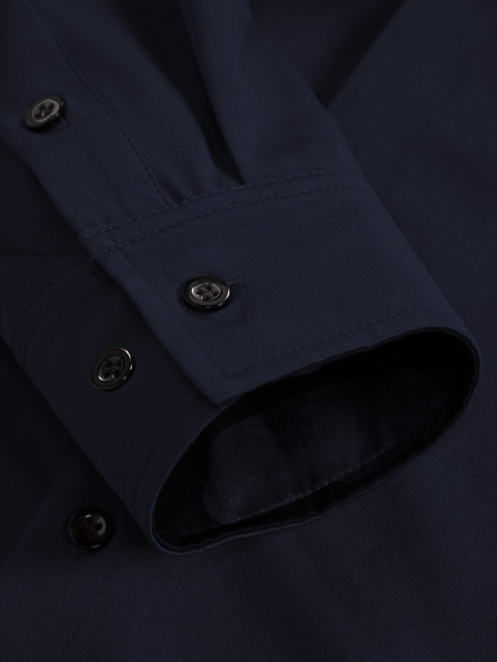 Levoire | Classique Unicolore Chemise À Manches Longues