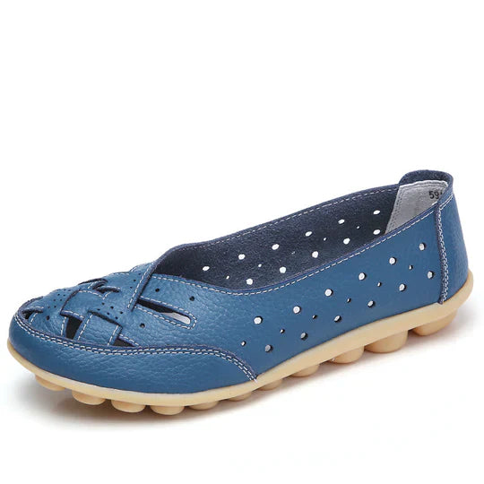 Levoire | Ballerines En Cuir Ultra Confortables Bleu