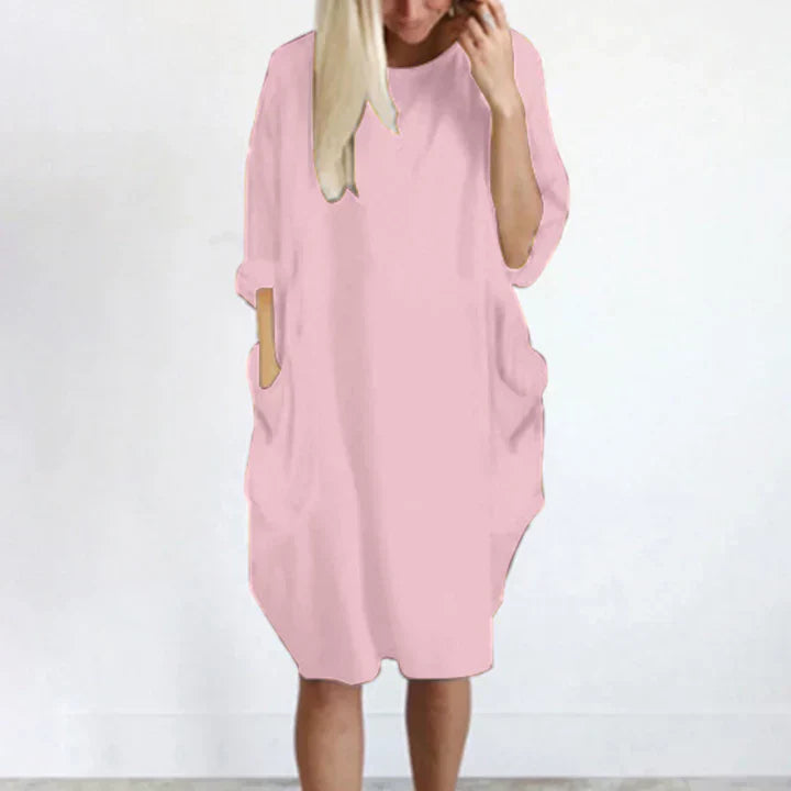 Levoire | Robe Décontractée À Manches Longues Rosa