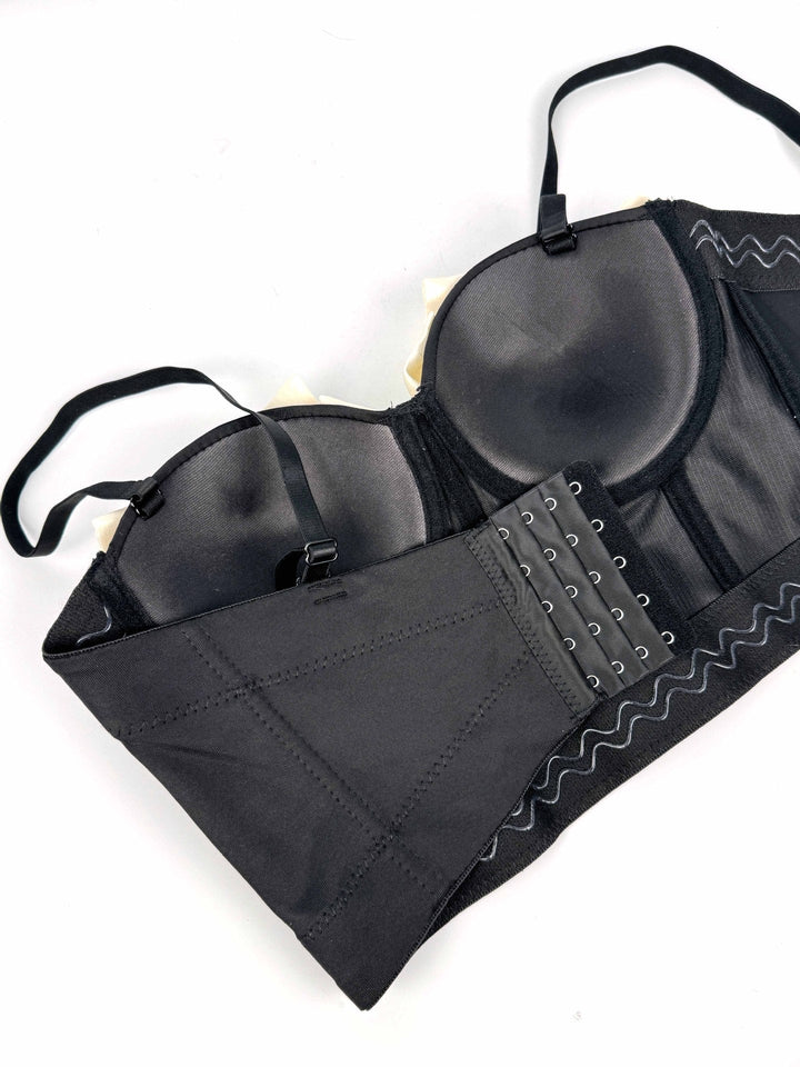 Levoire | Corset élégant avec des rubans doubles et des strass
