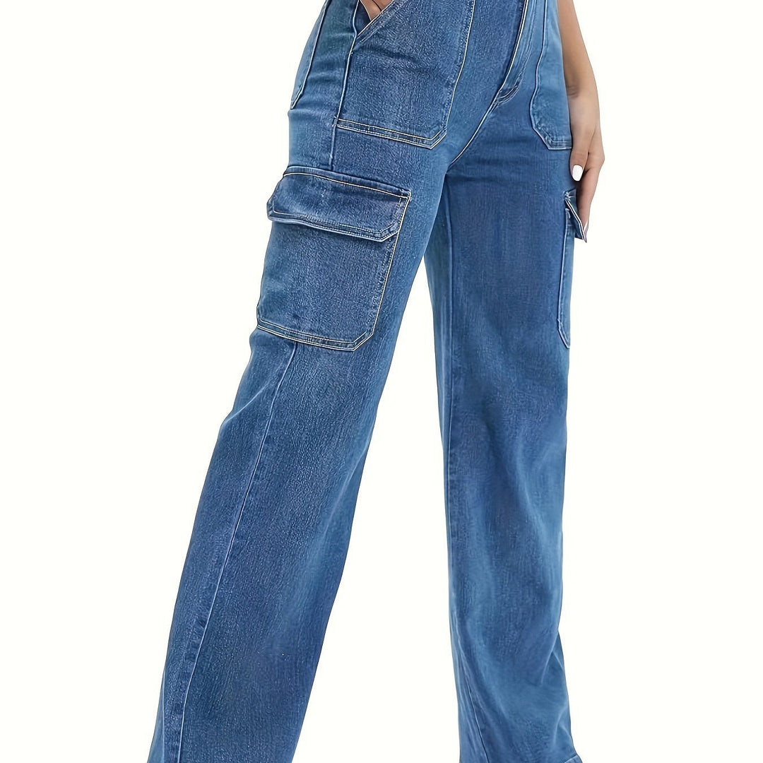 Levoire | Jeans Cargo Stretch Hauts Femme Avec Poches