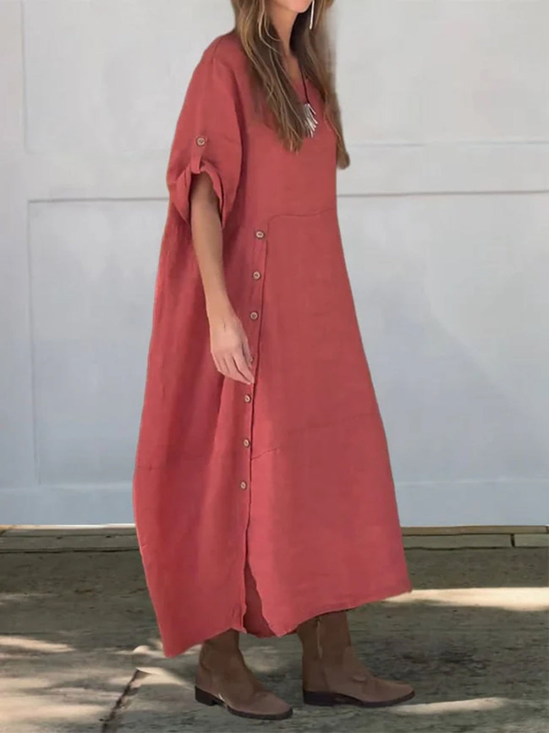 Levoire | Robe en lin et coton Rot