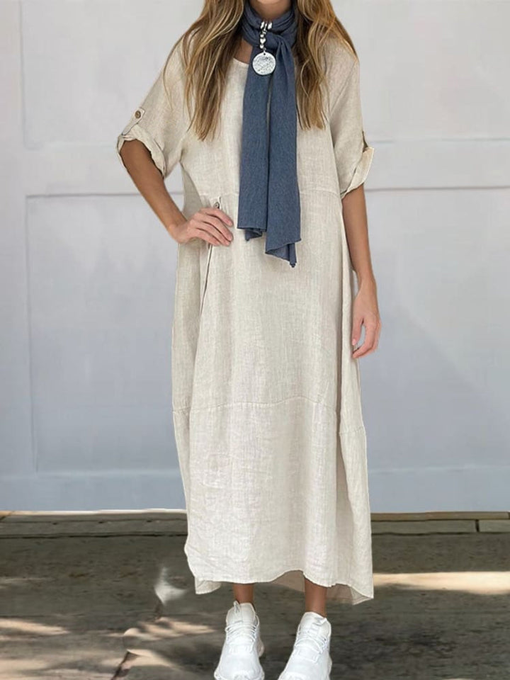 Levoire | Robe en lin et coton Blanc