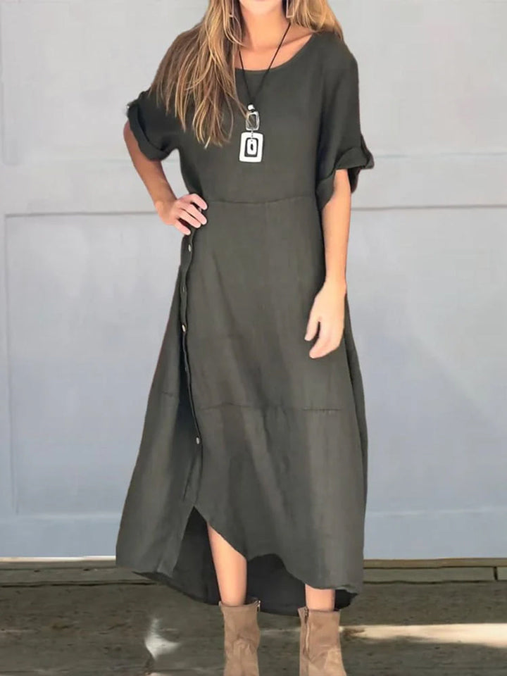 Levoire | Robe en lin et coton Gris foncé