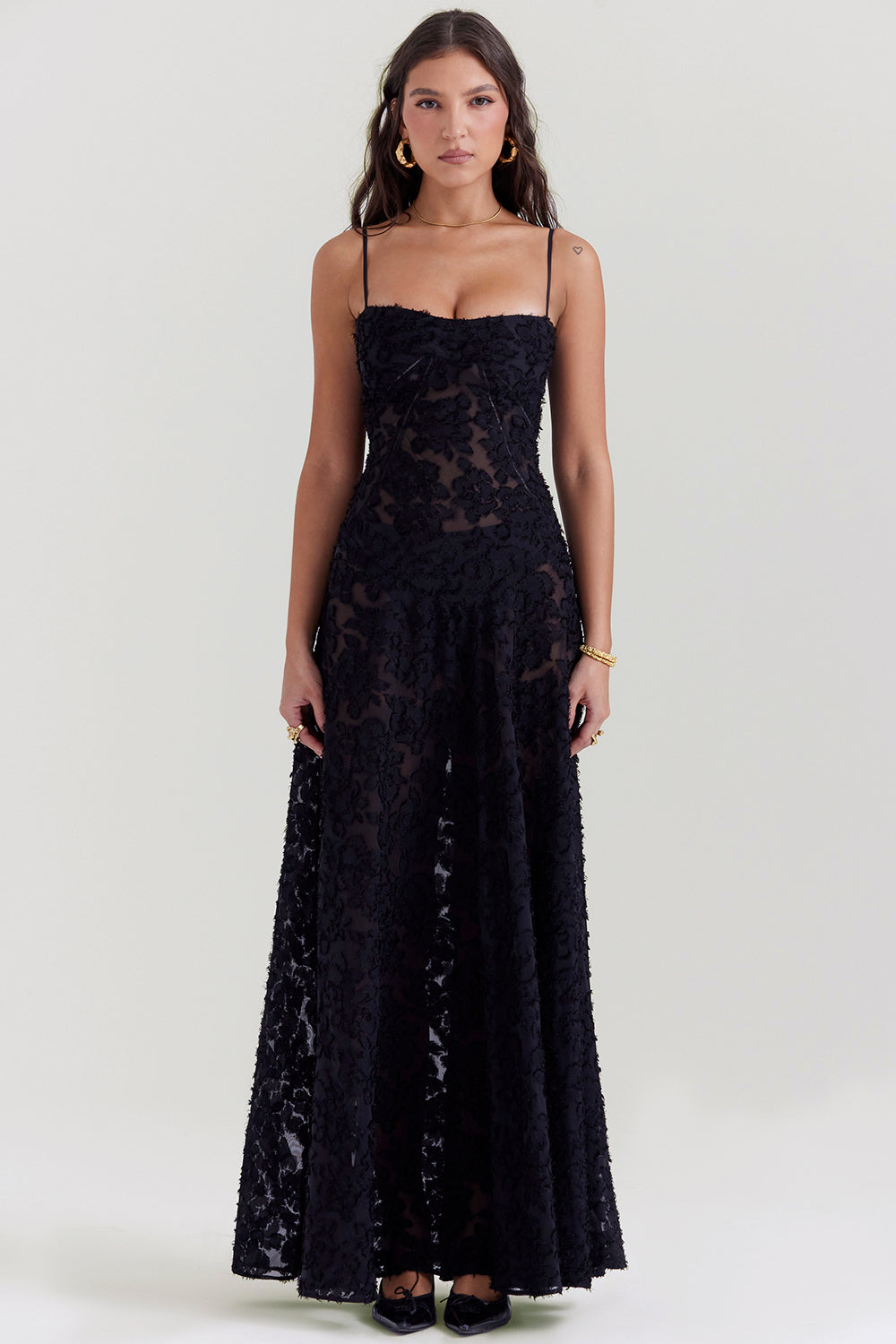 Levoire | Robe drapée élégante Noir