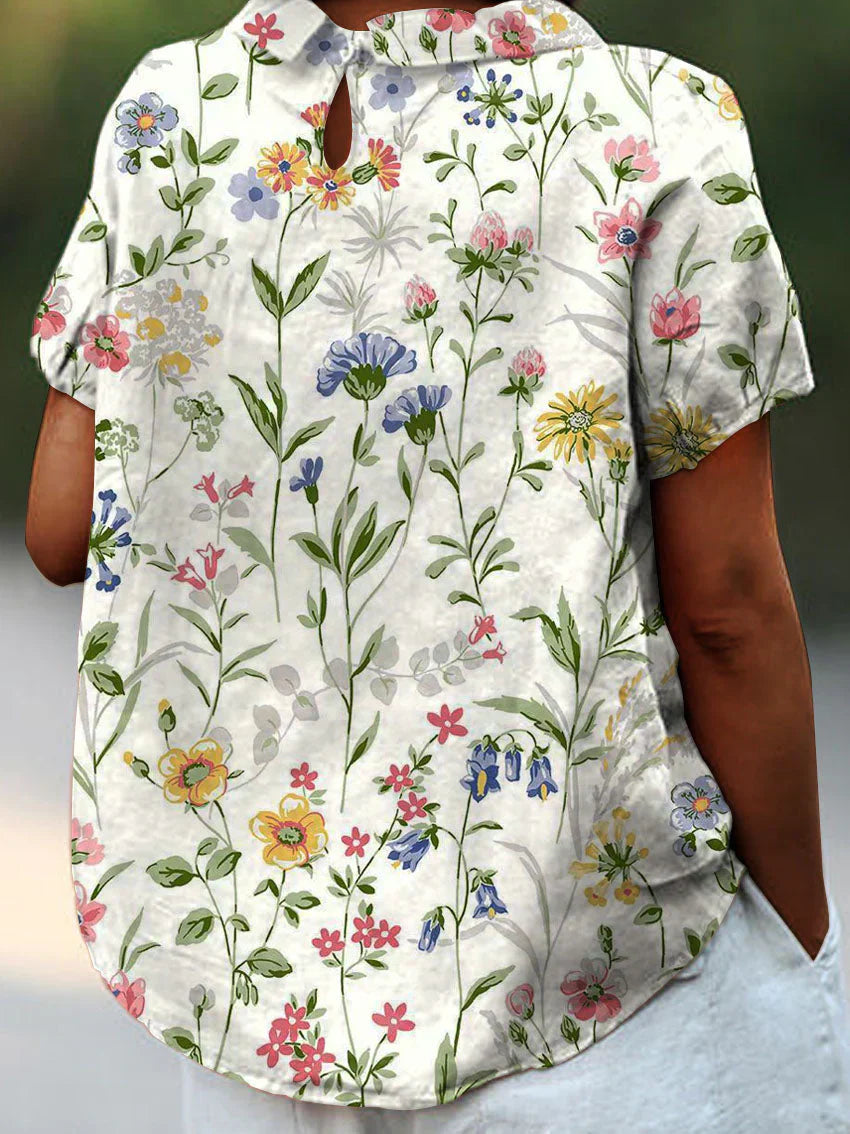 Levoire | Chemise à imprimé floral rétro pour femmes