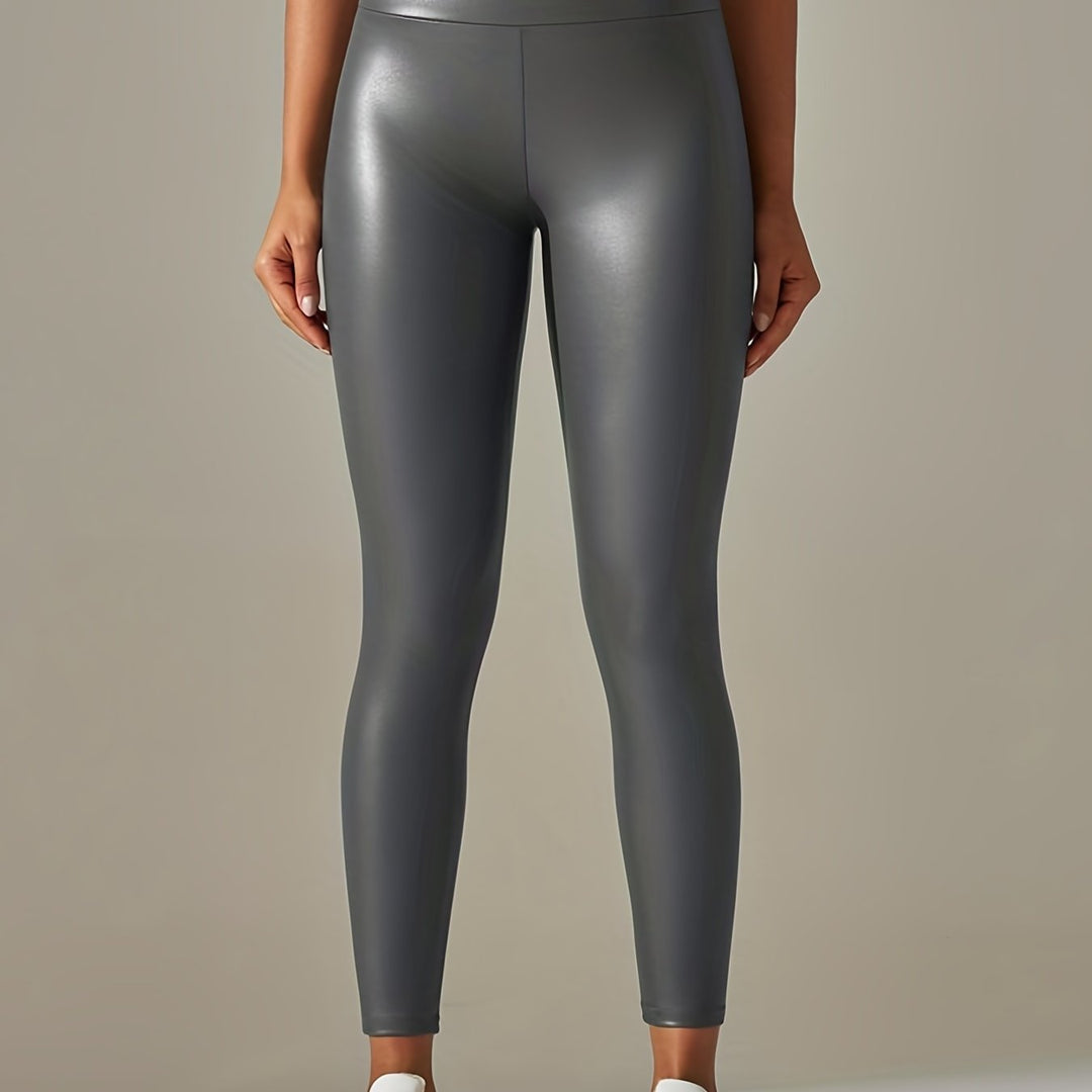Levoire | Pantalons En Cuir Sexy Pour Femmes En Noir Uni
