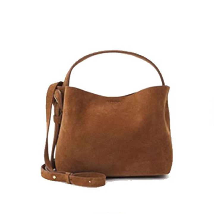 Levoire | Sac Porté Main En Daim Avec Boucle De Ceinture Petite taille Braun