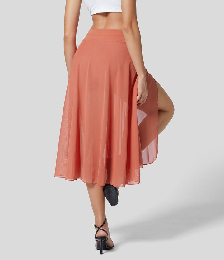 Levoire | Jupe Midi 2-En-1 Taille Haute
