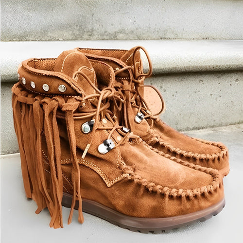 Levoire | Bottes En Cuir Moka Légères Avec Semelle Antidérapante Pour Le Confort