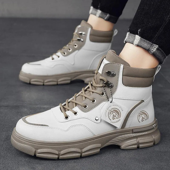 Levoire | Bottes à bord haut dans le style britannique Riz blanc