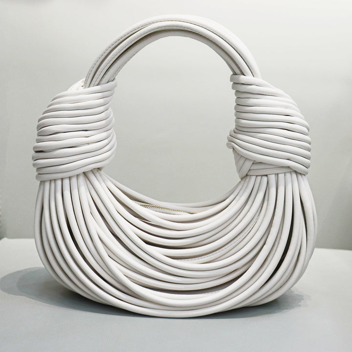 Levoire | Sac À Main En Toile Uni Tissé À La Main Pour Femmes Blanc crème